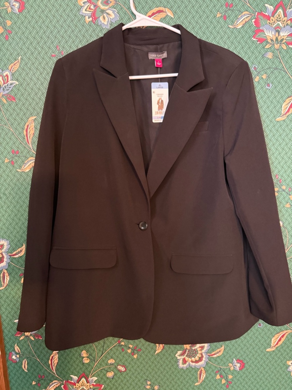 Women's Black Vince Camuto Single-Button Blazer